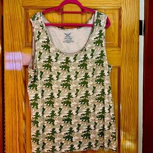 Pink and green cami tank top size 5X